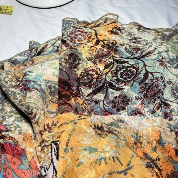 VTG Evan Picone SZ 16 Green Brown Maxi Dress Forest Fairy 90s Y2K Boho - Picture 12 of 12